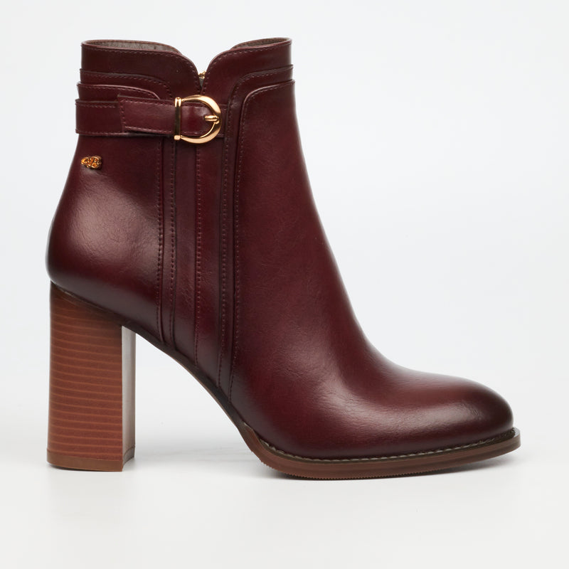 Miss Black Julia 1 Ankle Boot - Burgundy footwear Miss Black