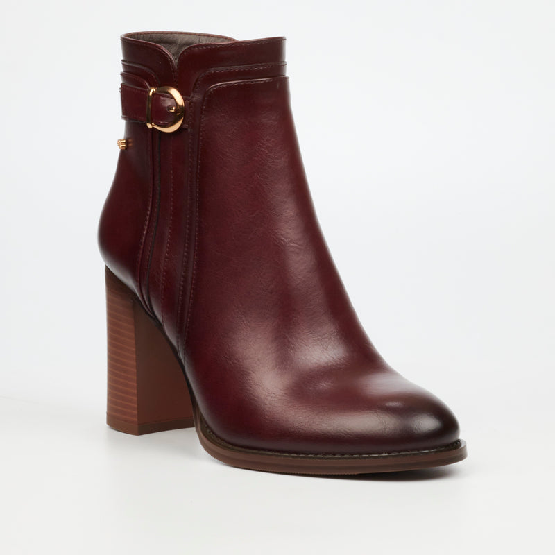 Miss Black Julia 1 Ankle Boot - Burgundy footwear Miss Black