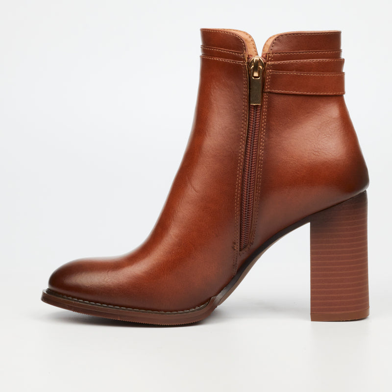 Miss Black Julia 1 Ankle Boot - Tan footwear Miss Black