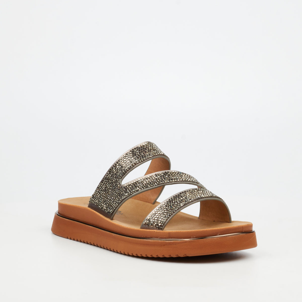 Butterfly Feet Junes 1 Flat Sandals - Pewter