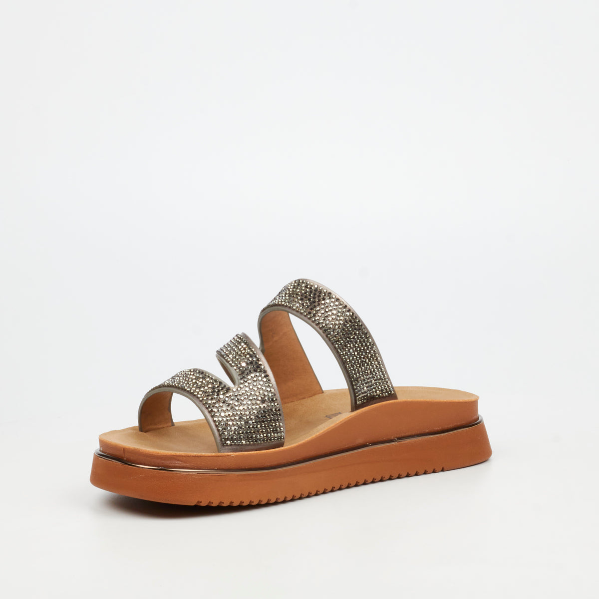 Butterfly Feet Junes 1 Flat Sandals - Pewter