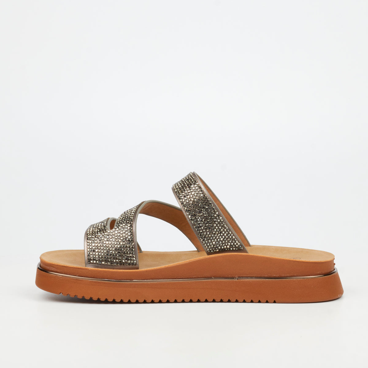 Butterfly Feet Junes 1 Flat Sandals - Pewter