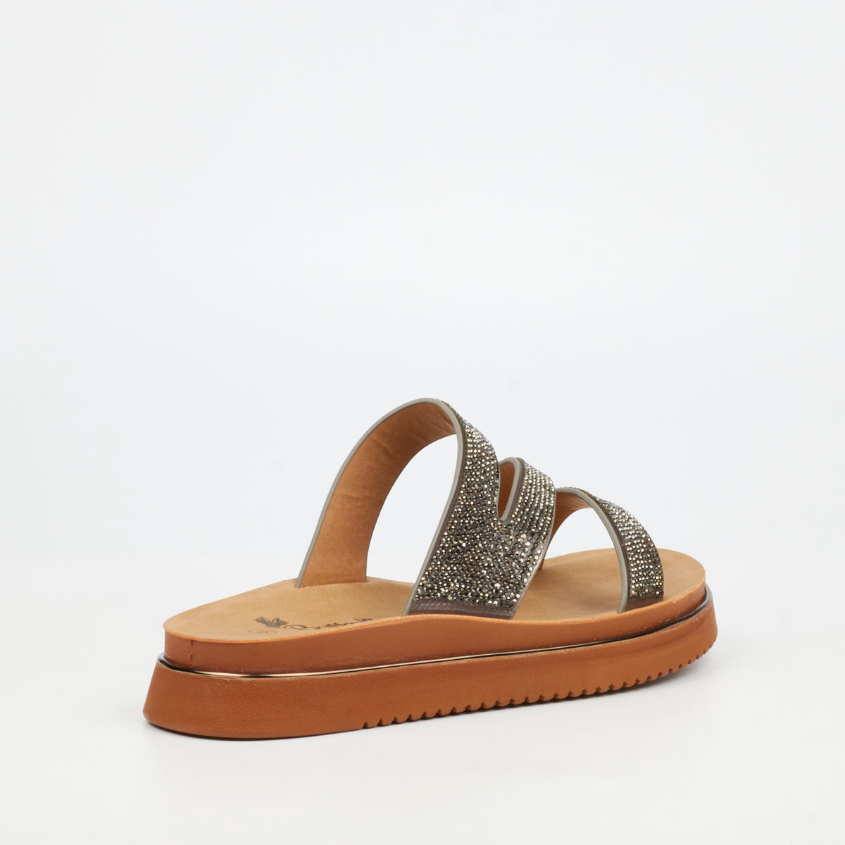 Butterfly Feet Junes 1 Flat Sandals - Pewter