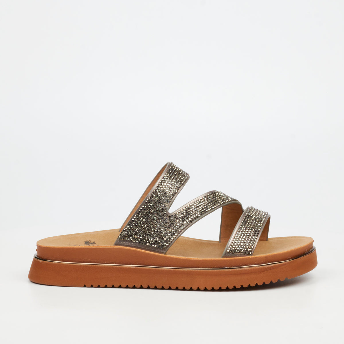 Butterfly Feet Junes 1 Flat Sandals - Pewter