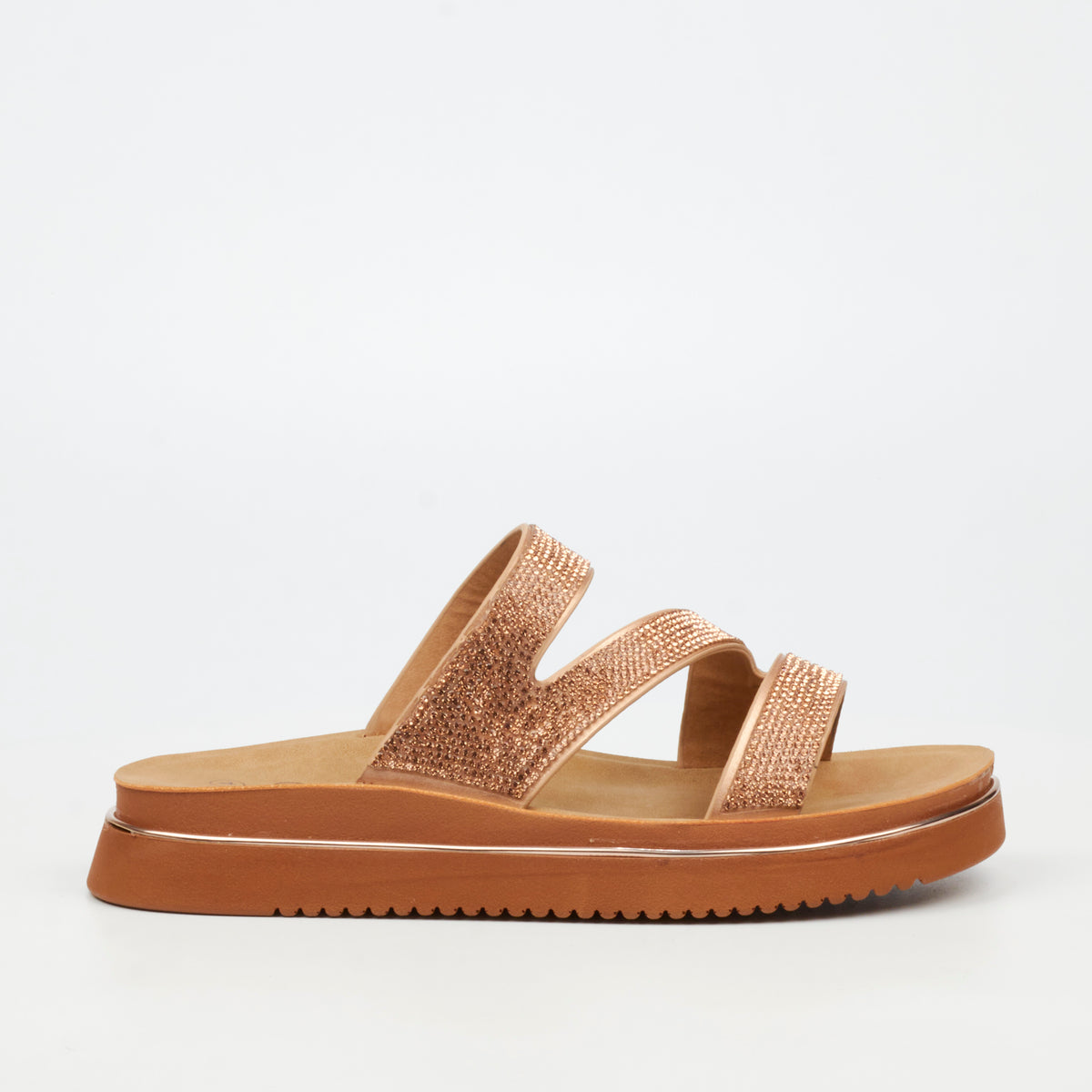 Butterfly Feet Junes 1 Flat Sandals - Rose Gold