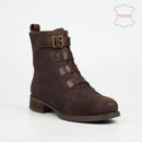 NIcci Tyler Kanya 1 Genuine Suede / Leather Combo Ankle Boot - Chocolate footwear Nicci Tyler