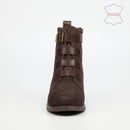 NIcci Tyler Kanya 1 Genuine Suede / Leather Combo Ankle Boot - Chocolate footwear Nicci Tyler