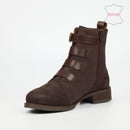NIcci Tyler Kanya 1 Genuine Suede / Leather Combo Ankle Boot - Chocolate footwear Nicci Tyler