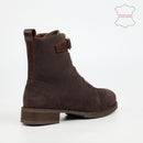 NIcci Tyler Kanya 1 Genuine Suede / Leather Combo Ankle Boot - Chocolate footwear Nicci Tyler