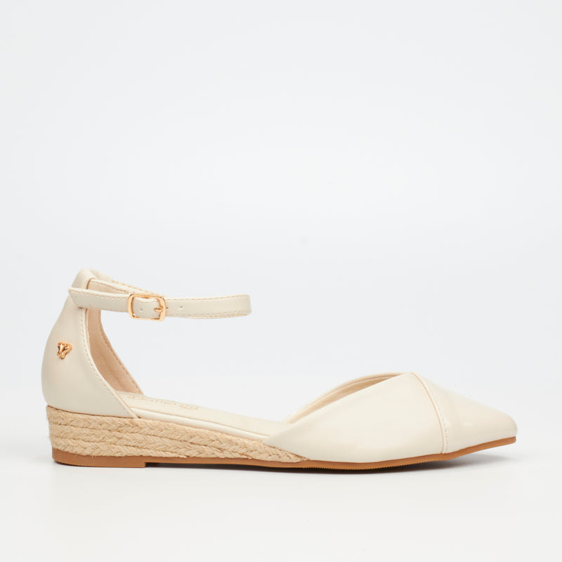 Butterfly Feet Karli 1 Wedge - Beige footwear Butterfly Feet   