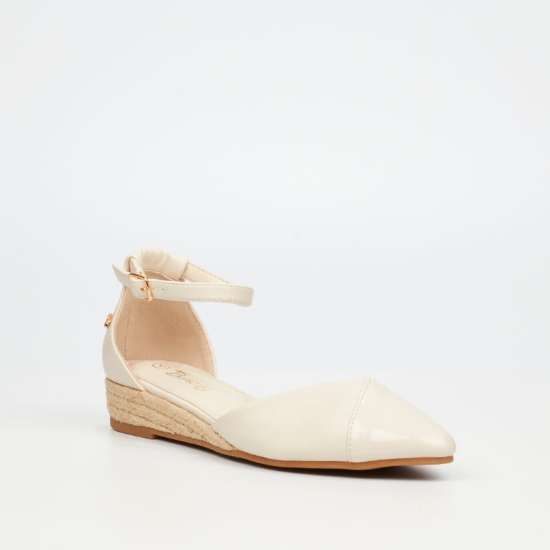 Butterfly Feet Karli 1 Wedge - Beige footwear Butterfly Feet   