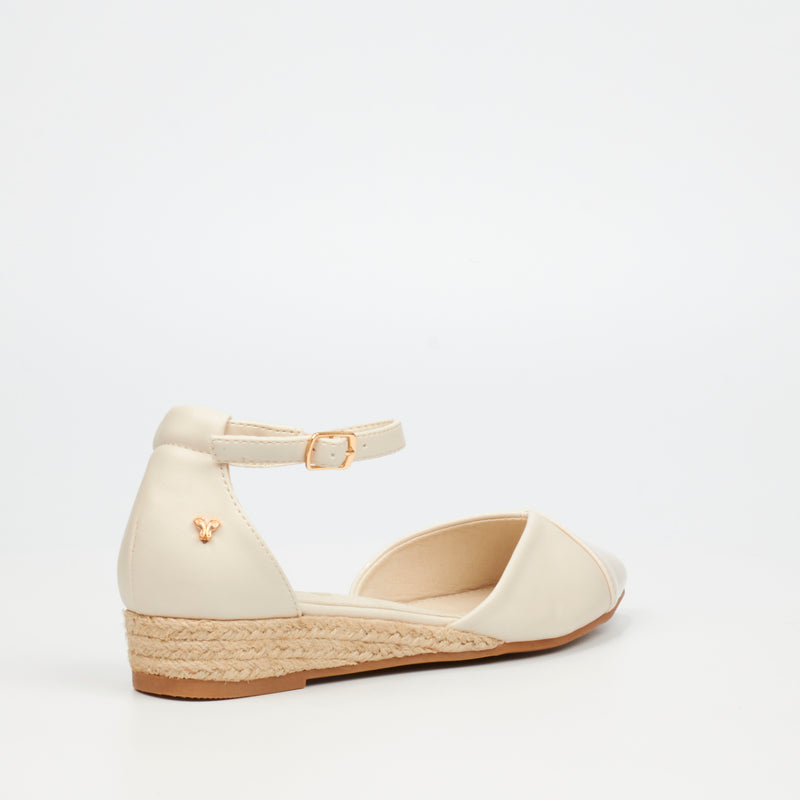 Butterfly Feet Karli 1 Wedge - Beige footwear Butterfly Feet   