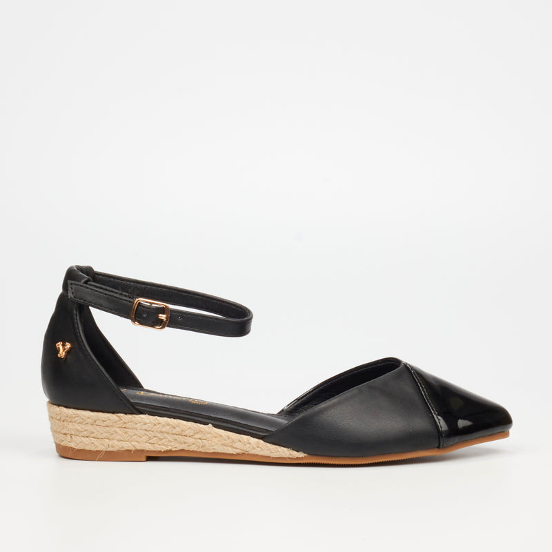 Butterfly Feet Karli 1 Wedge - Black footwear Butterfly Feet   