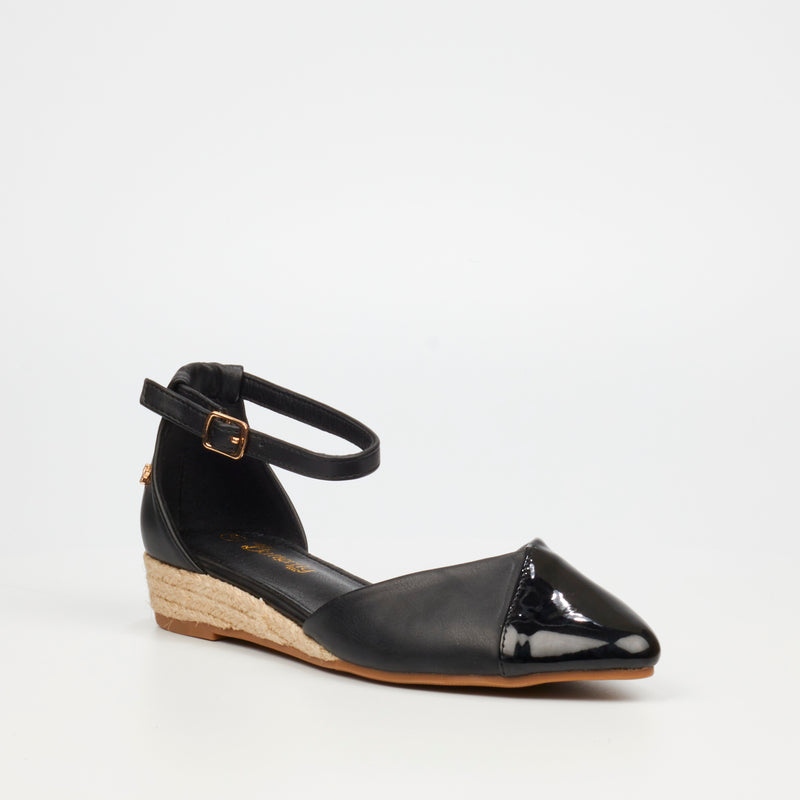 Butterfly Feet Karli 1 Wedge - Black footwear Butterfly Feet   