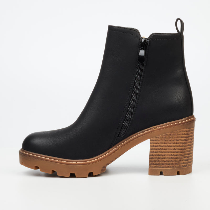 Miss Black Kat 3 Ankle Boot - Black footwear Miss Black