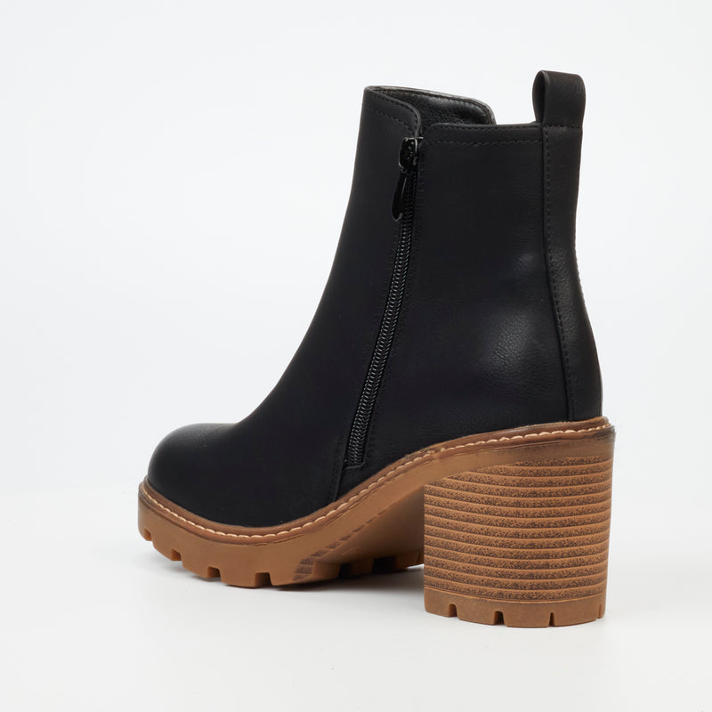 Miss Black Kat 3 Ankle Boot - Black footwear Miss Black