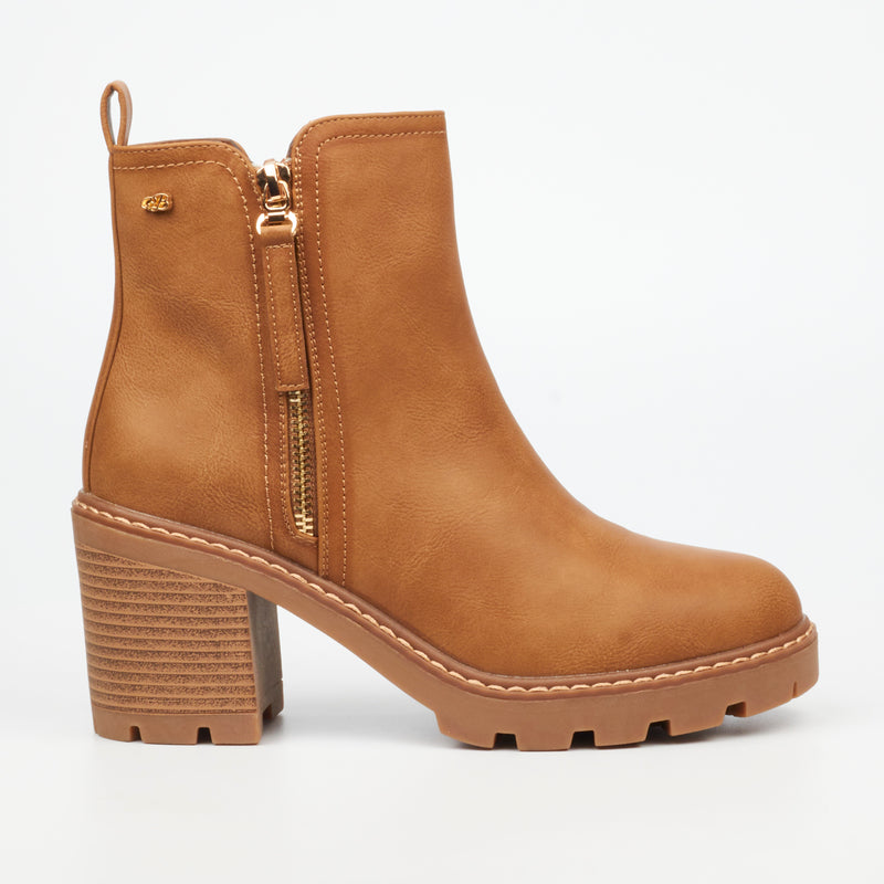 Miss Black Kat 3 Ankle Boot - Camel footwear Miss Black