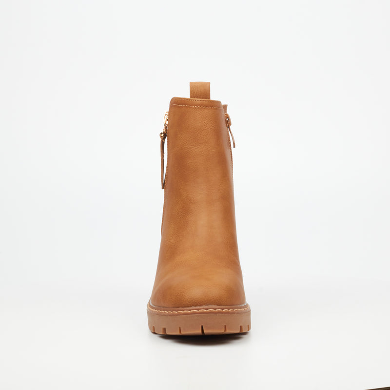 Miss Black Kat 3 Ankle Boot - Camel footwear Miss Black