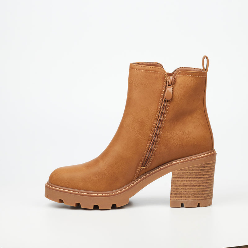 Miss Black Kat 3 Ankle Boot - Camel footwear Miss Black