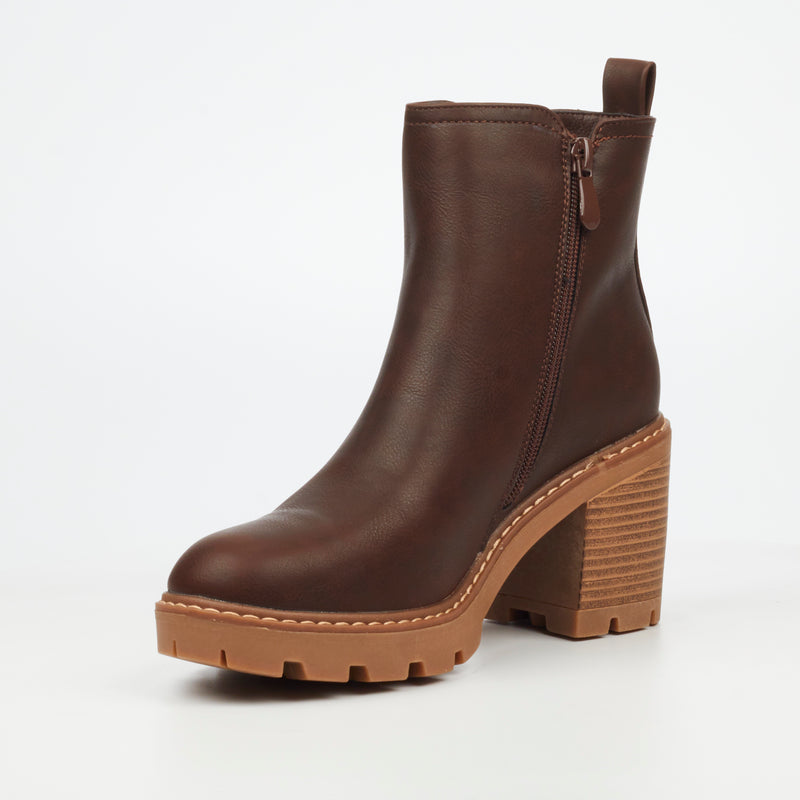 Miss Black Kat 3 Ankle Boot - Chocolate footwear Miss Black