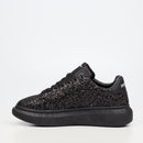 Mazerata Kelvis 2 Rhinestone Sneaker - Black footwear Mazerata