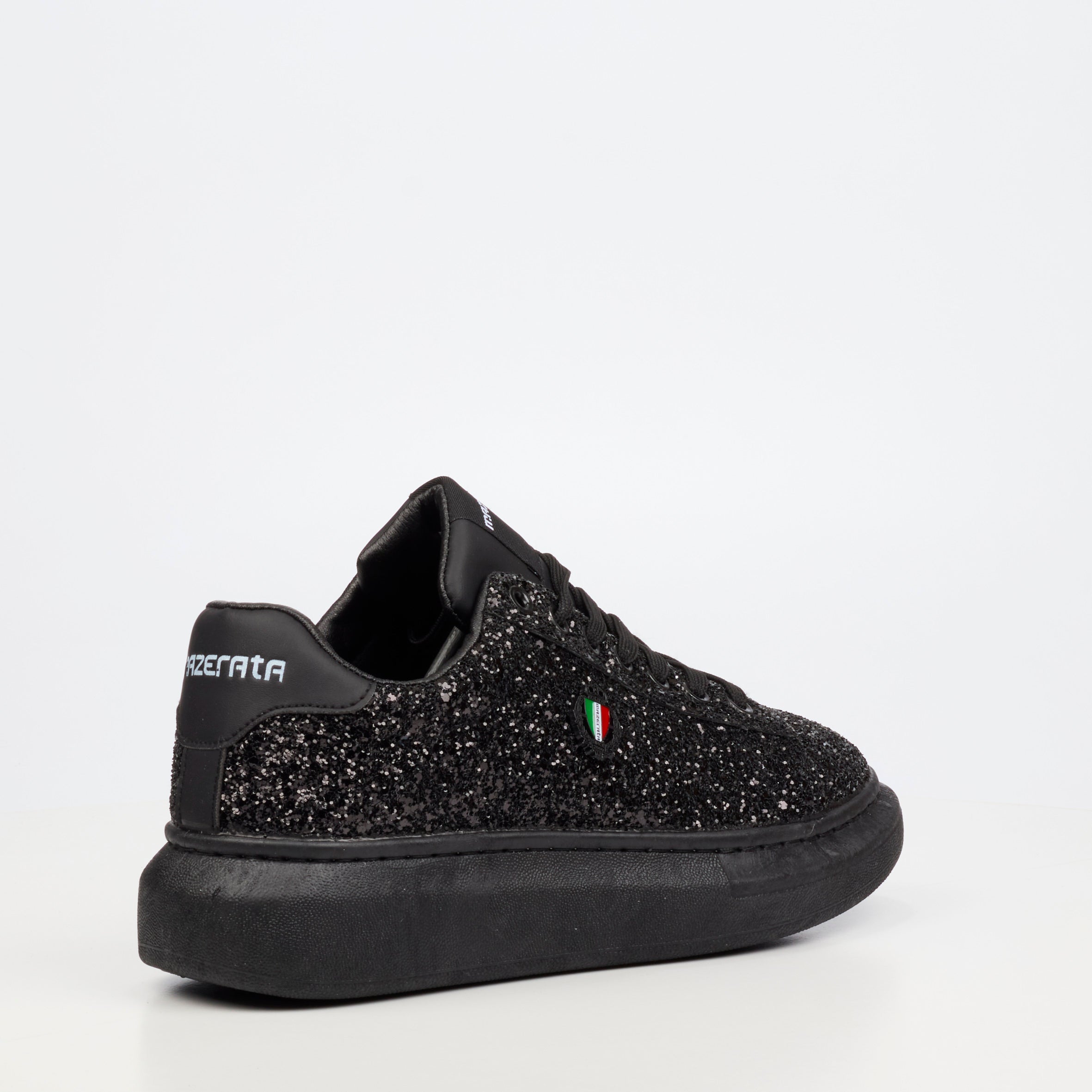 Mazerata Kelvis 2 Rhinestone Sneaker - Black footwear Mazerata