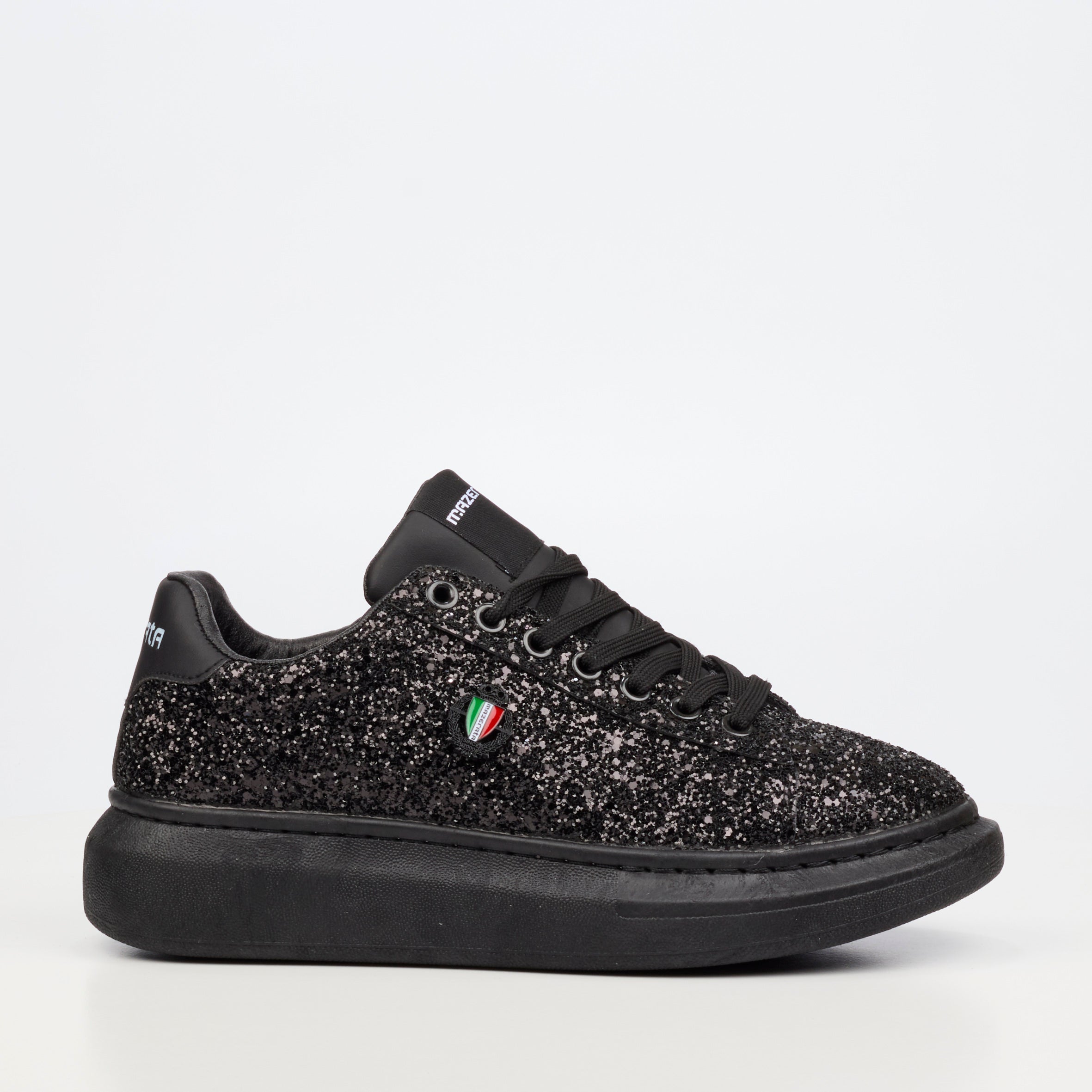 Mazerata Kelvis 2 Rhinestone Sneaker - Black footwear Mazerata