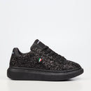 Mazerata Kelvis 2 Rhinestone Sneaker - Black footwear Mazerata