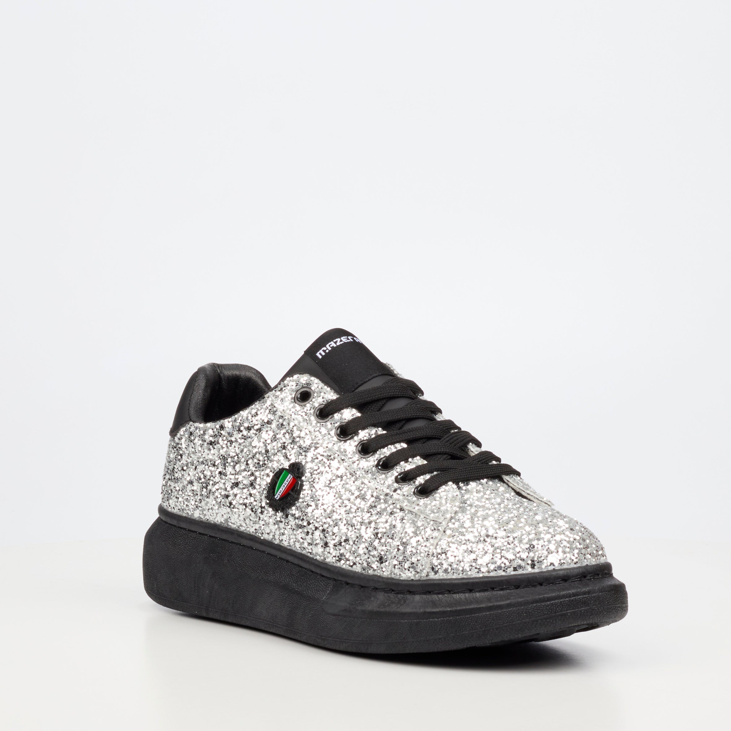 Mazerata Kelvis 2 Rhinestone Sneaker - Silver footwear Mazerata