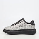Mazerata Kelvis 2 Rhinestone Sneaker - Silver footwear Mazerata