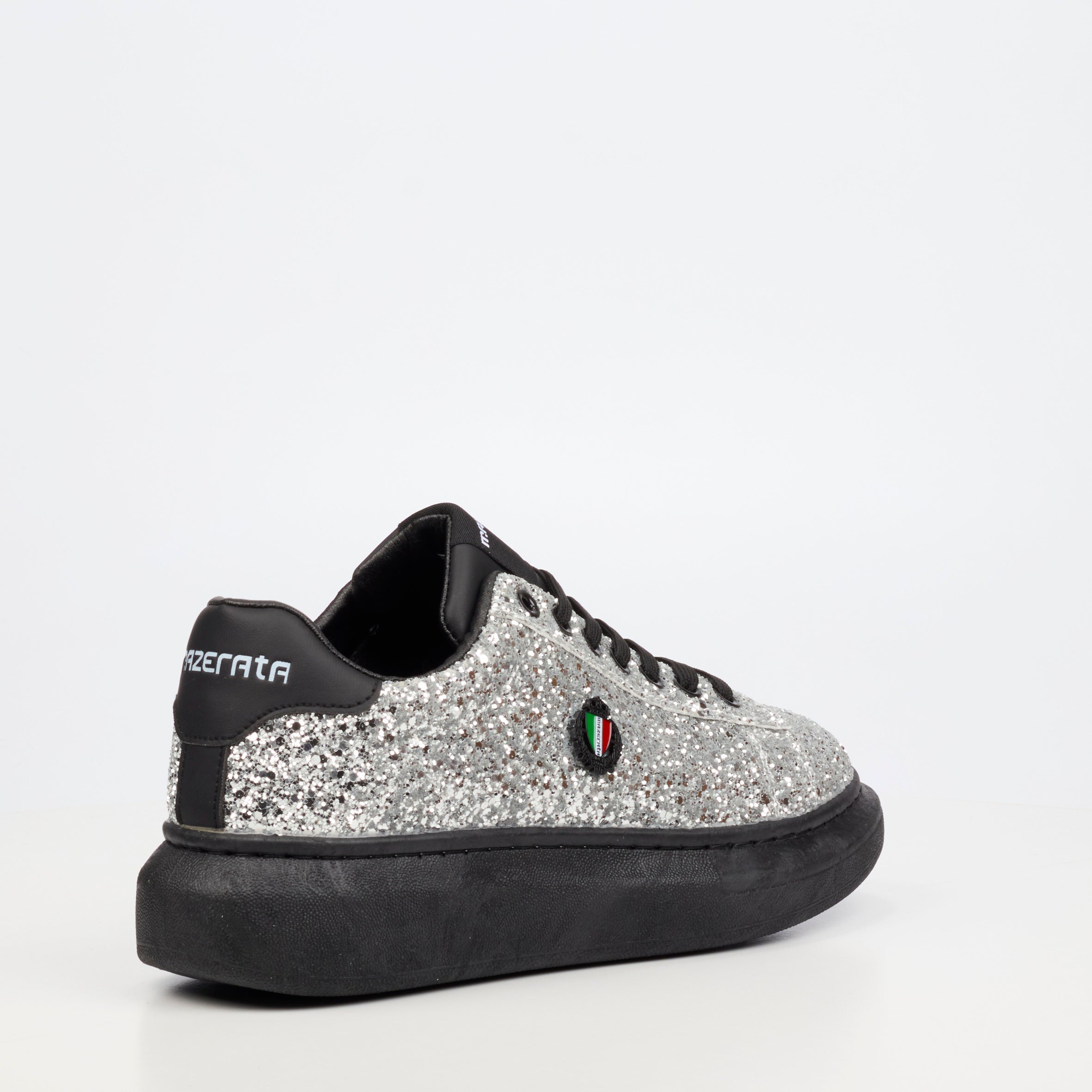 Mazerata Kelvis 2 Rhinestone Sneaker - Silver footwear Mazerata