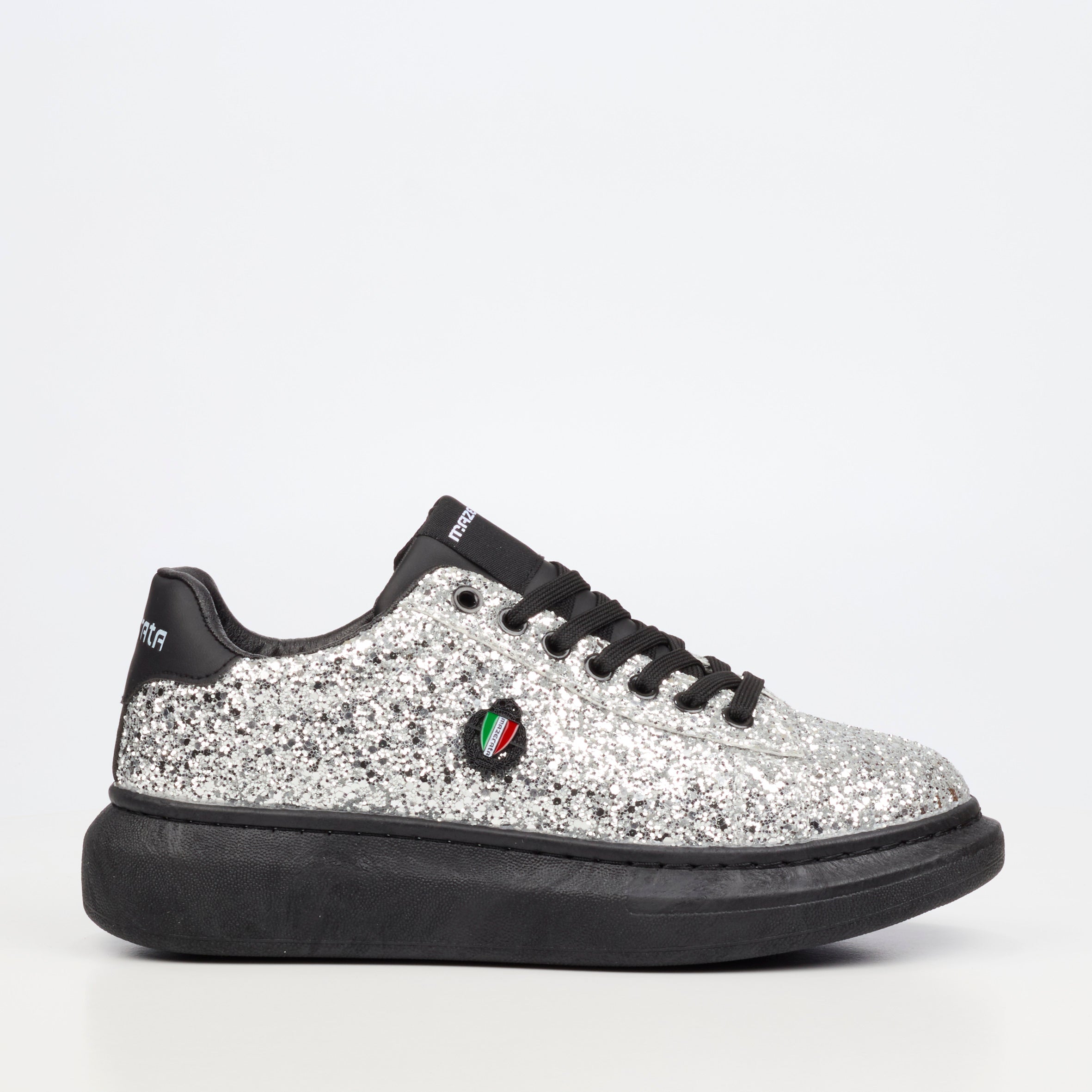 Mazerata Kelvis 2 Rhinestone Sneaker - Silver footwear Mazerata