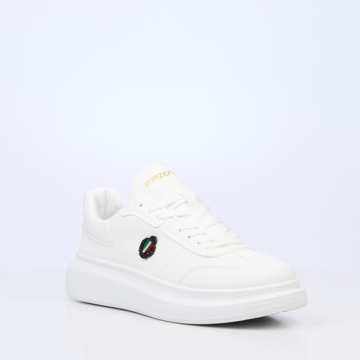Mazerata Kelvis 3 Faux Nubuck Sneaker - White footwear Mazerata