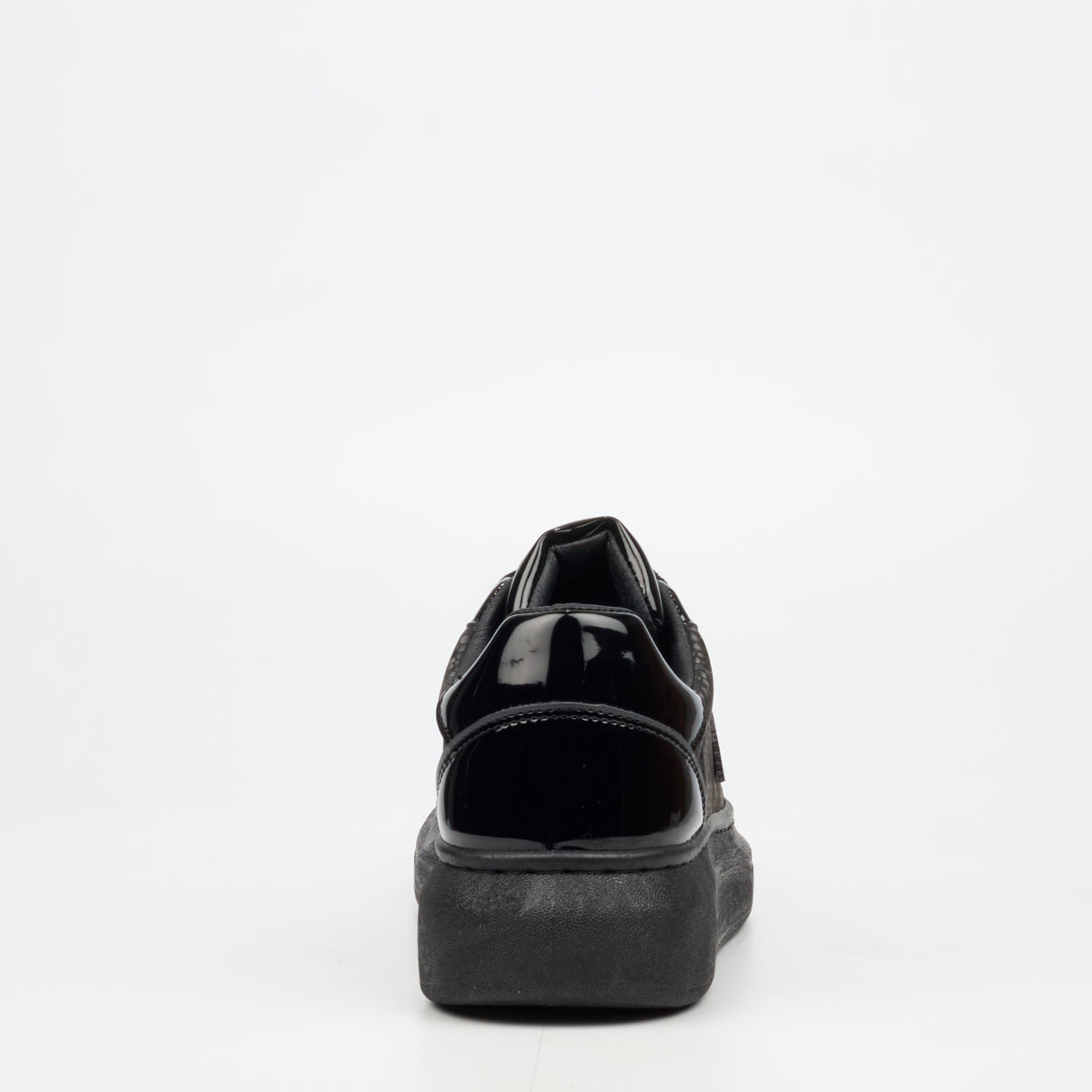 Mazerata Kelvis 6 Faux Patent / Snake Sneaker -  Black
