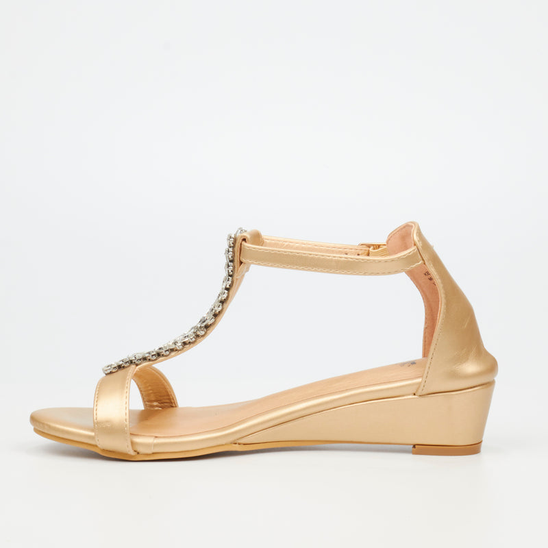 Butterfly Feet Kenna 1 Sandal - Champagne footwear Butterfly Feet   