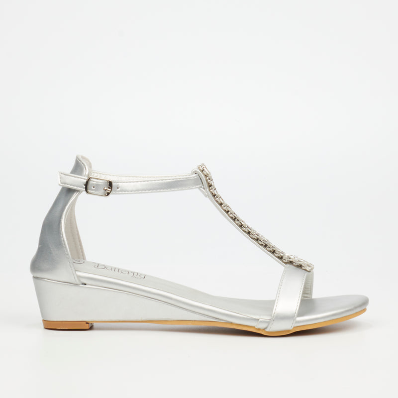 Butterfly Feet Kenna 1 Sandal - Silver footwear Butterfly Feet   