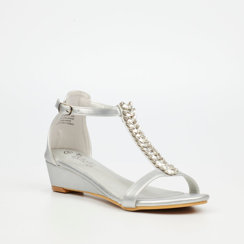 Butterfly Feet Kenna 1 Sandal - Silver footwear Butterfly Feet   