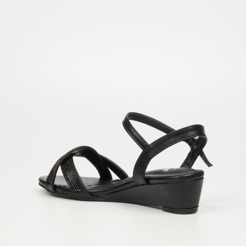 Butterfly Feet Kirstie 1 Wedge - Black footwear Butterfly Feet   