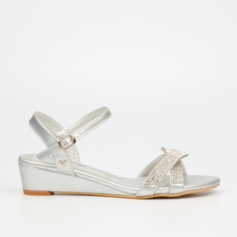 Butterfly Feet Kirstie 1 Wedge - Silver footwear Butterfly Feet   