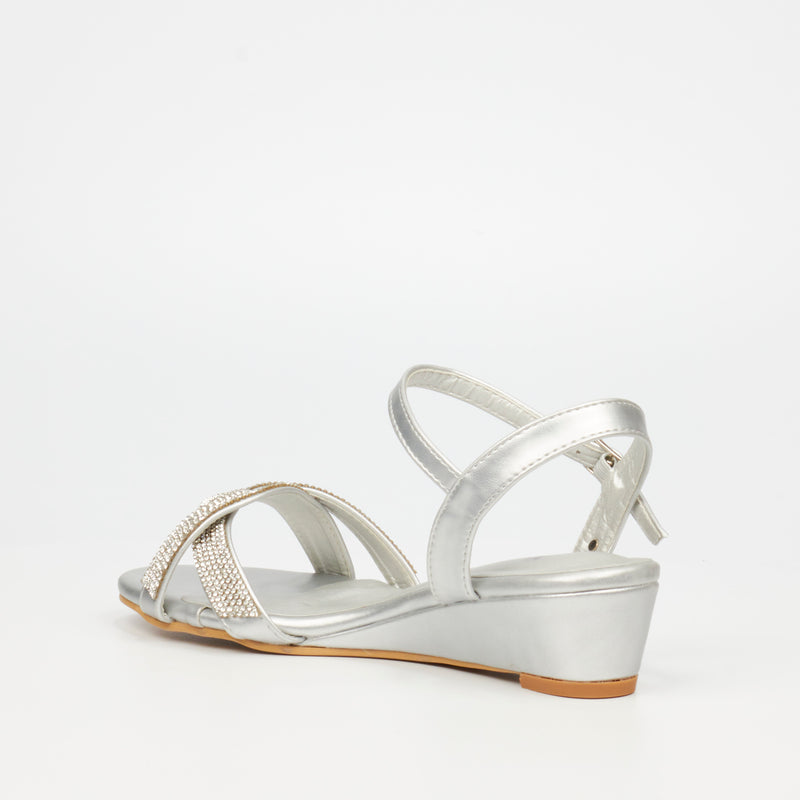 Butterfly Feet Kirstie 1 Wedge - Silver footwear Butterfly Feet   