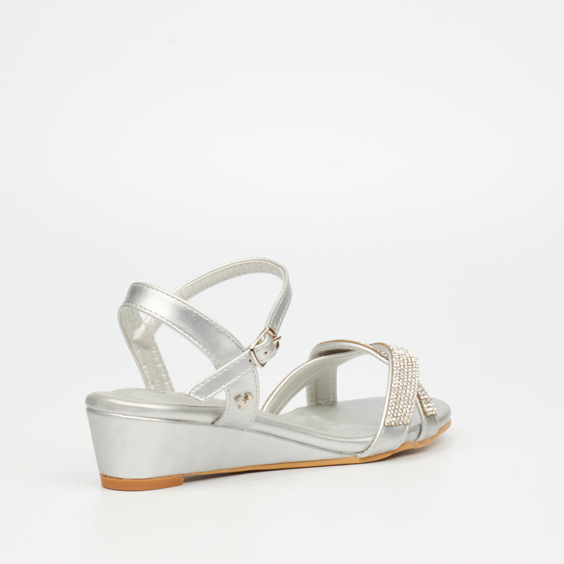 Butterfly Feet Kirstie 1 Wedge - Silver footwear Butterfly Feet   