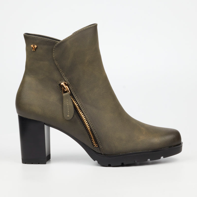 Butterfly Feet Kylin 3 Ankle Boot - Olive footwear Butterfly Feet