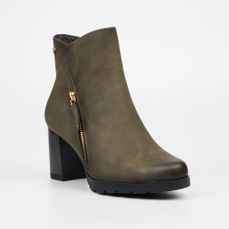 Butterfly Feet Kylin 3 Ankle Boot - Olive footwear Butterfly Feet