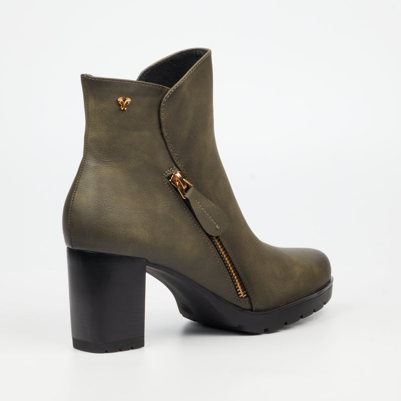 Butterfly Feet Kylin 3 Ankle Boot - Olive footwear Butterfly Feet