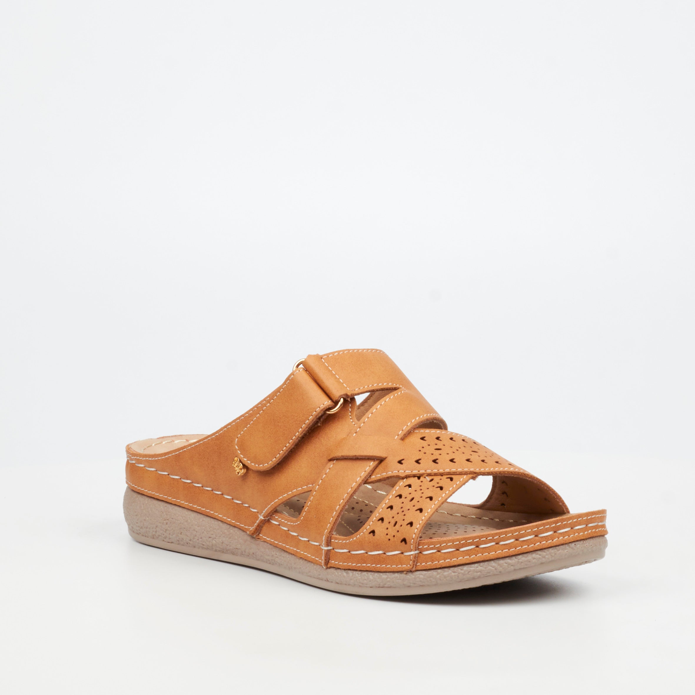 Butterfly Classics Lainey 1 Wedge - Tan footwear Butterfly Classics