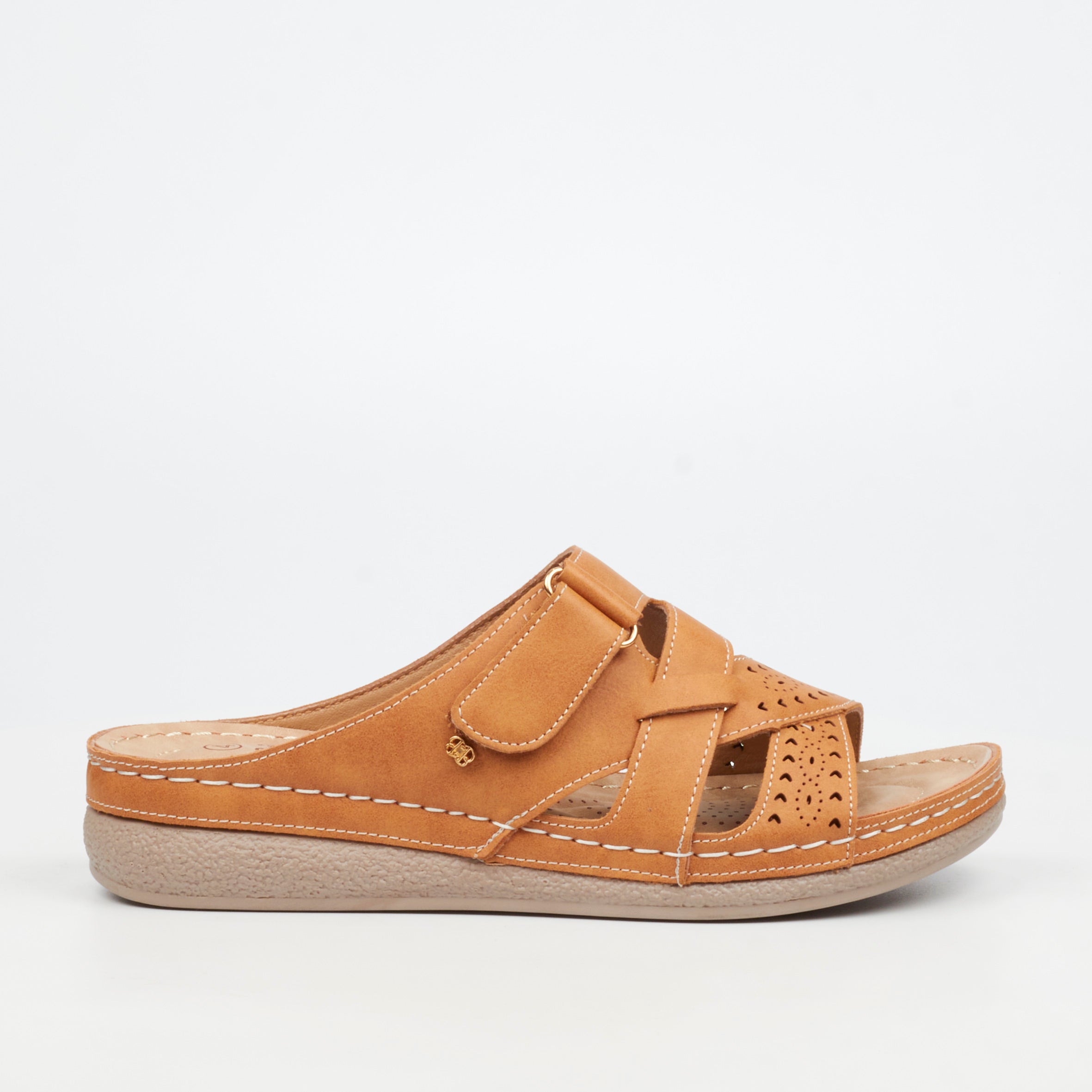 Butterfly Classics Lainey 1 Wedge - Tan footwear Butterfly Classics