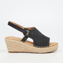 Butterfly Feet Lanah 1 Wedge - Black footwear Butterfly Feet
