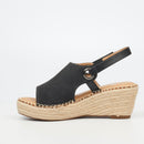 Butterfly Feet Lanah 1 Wedge - Black footwear Butterfly Feet
