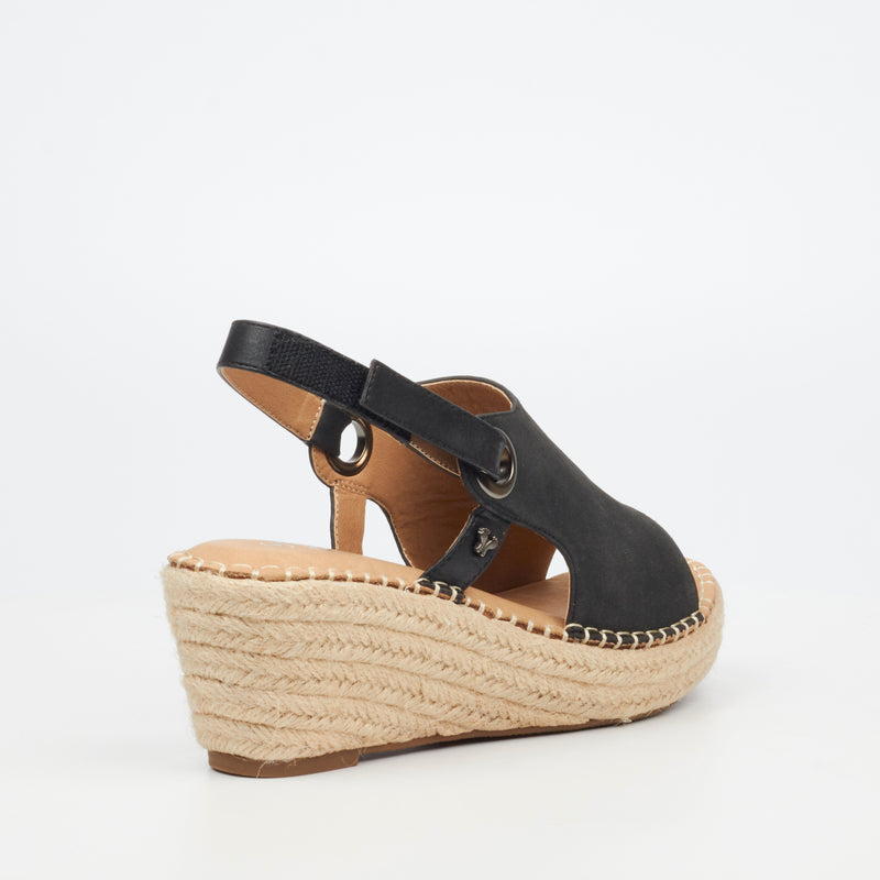 Butterfly Feet Lanah 1 Wedge - Black footwear Butterfly Feet