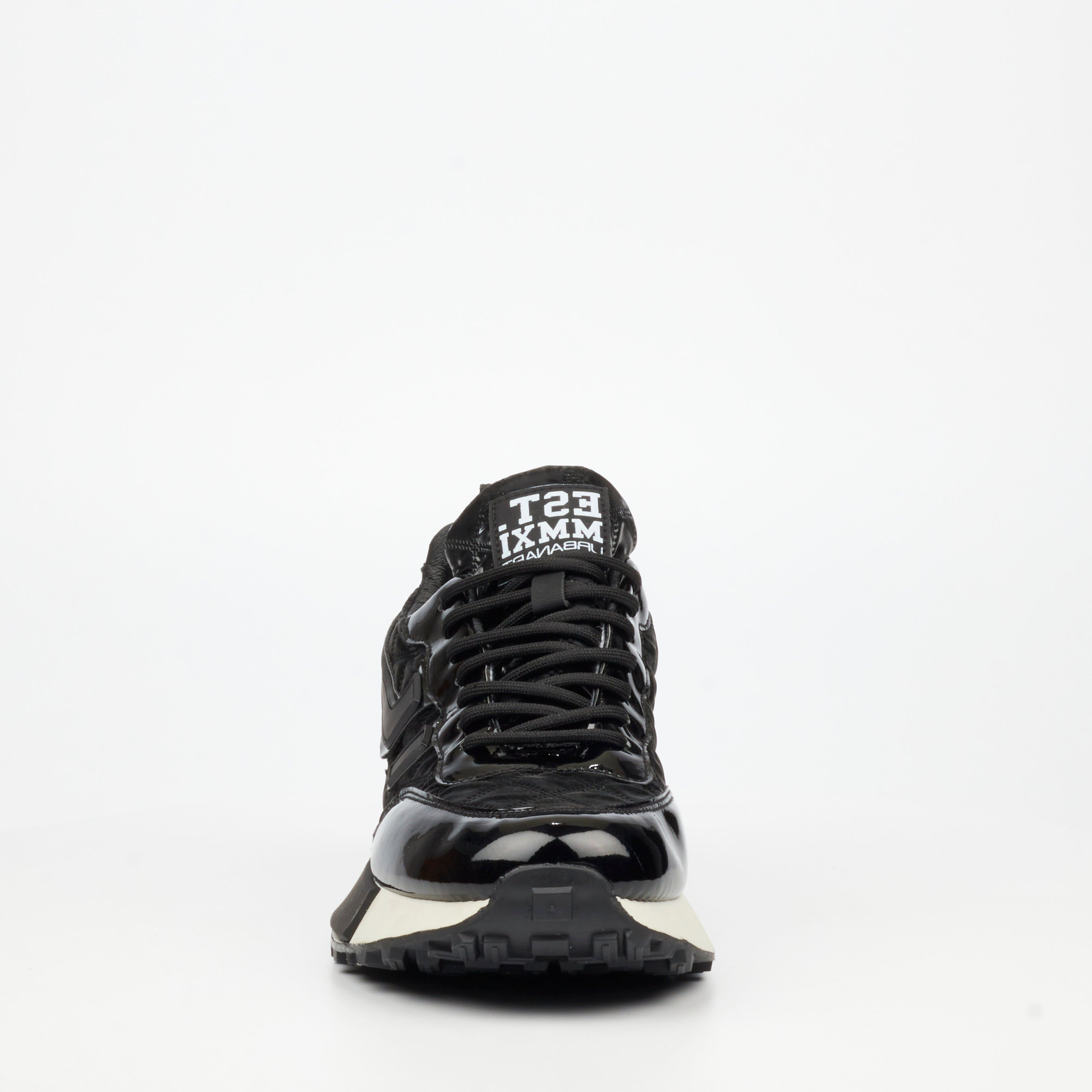 Urbanart Lattitude 3 Faux Patent / Nylon Sneaker - Black